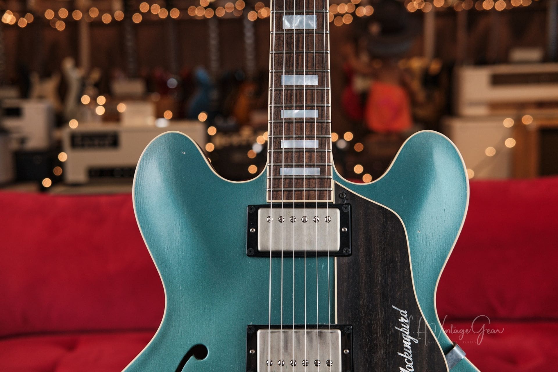 Josh Williams Guitars Mockingbird - Pelham Blue Relic with Mono Gig Bag! - Image 3