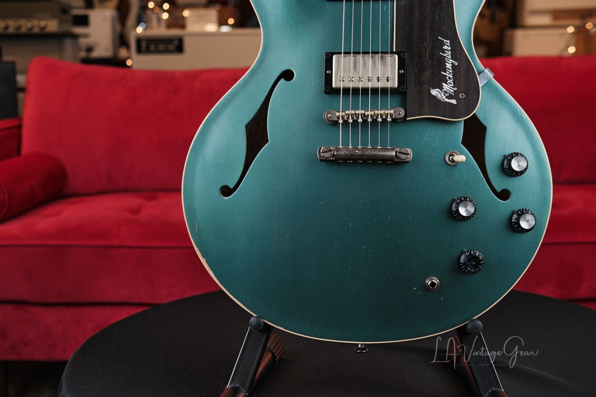 Josh Williams Guitars Mockingbird - Pelham Blue Relic with Mono Gig Bag! - Image 4