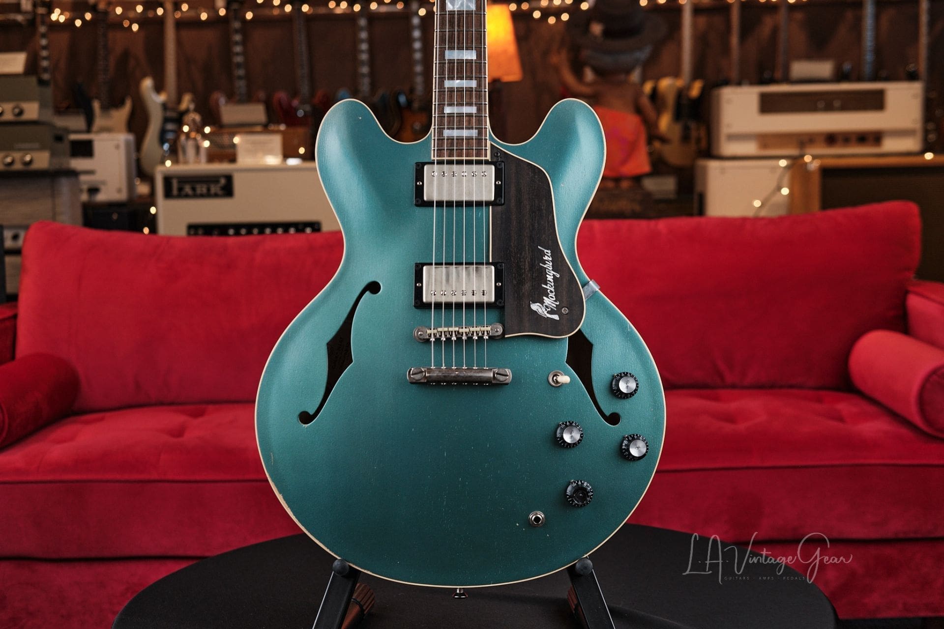 Josh Williams Guitars Mockingbird - Pelham Blue Relic with Mono Gig Bag! - Image 2