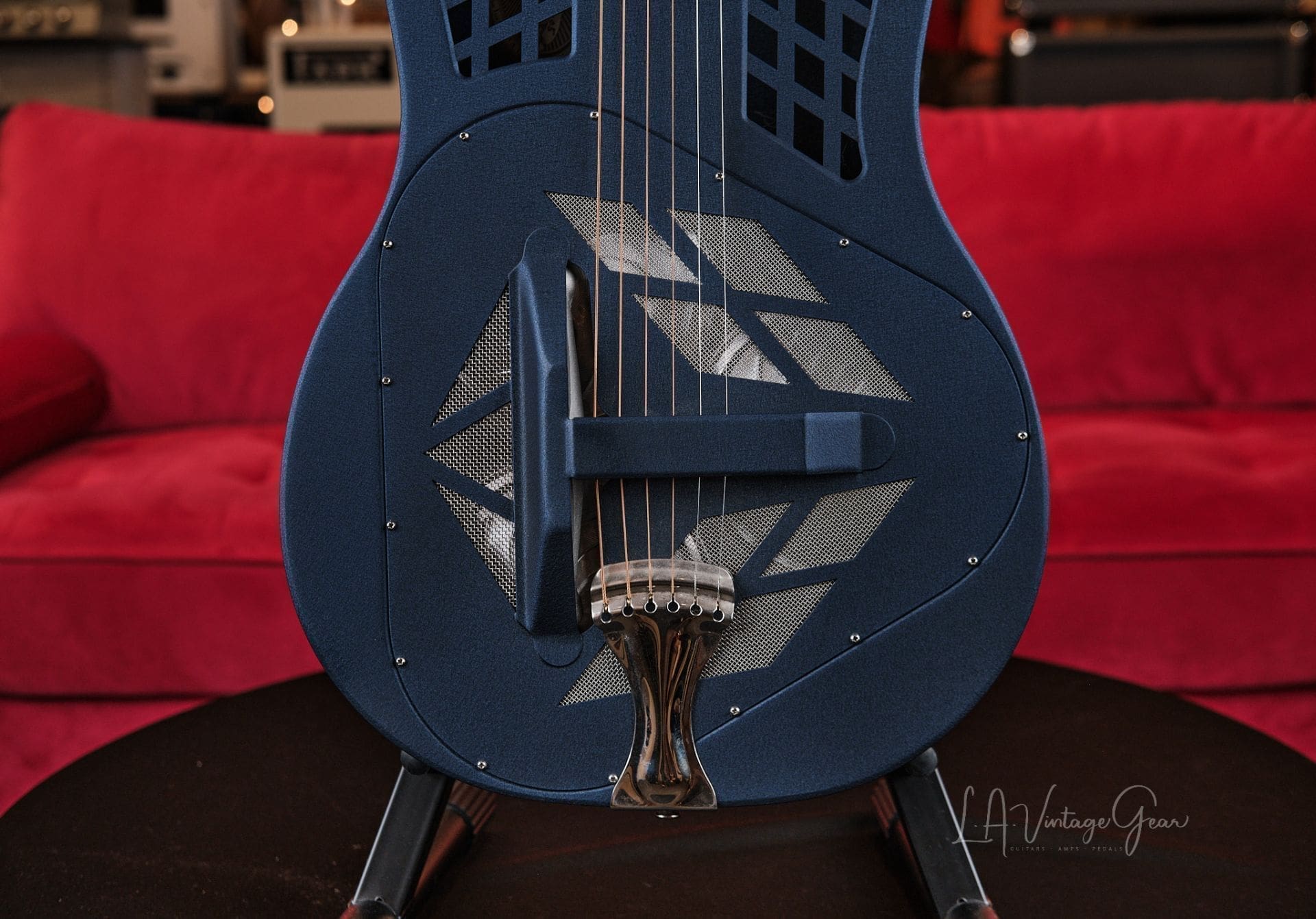 National Reso-phonic Style 1 Tricone Resonator - In Satin Blue! - Image 4
