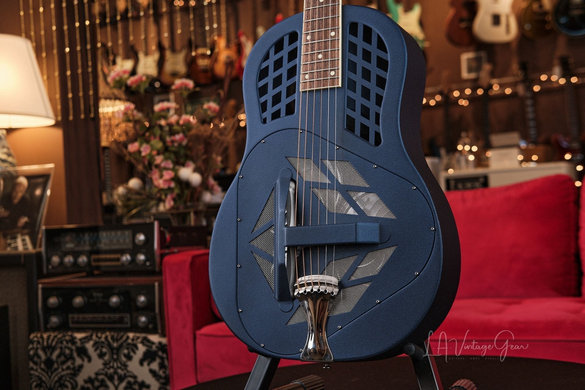National Reso-phonic Style 1 Tricone Resonator - In Satin Blue! - Image 5