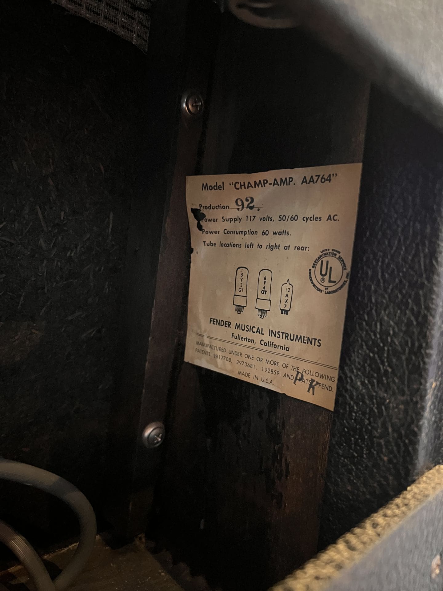 1966 Fender Champ Amp AA764 Combo - Image 12