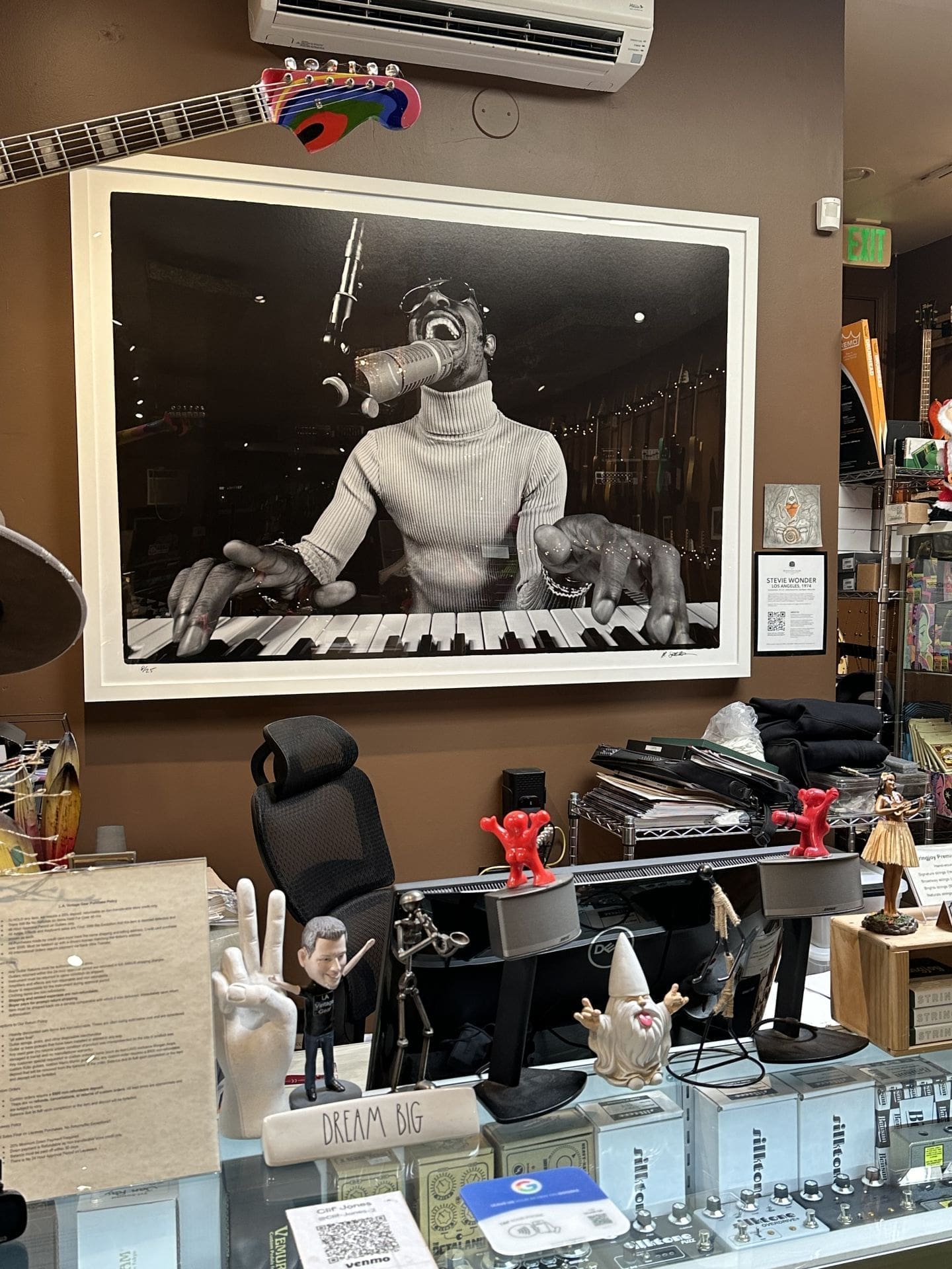 Stevie Wonder, 1974 by Al Satterwhite - 48"x72" Archival Frame 8 of 25 Handsigned! - Image 3