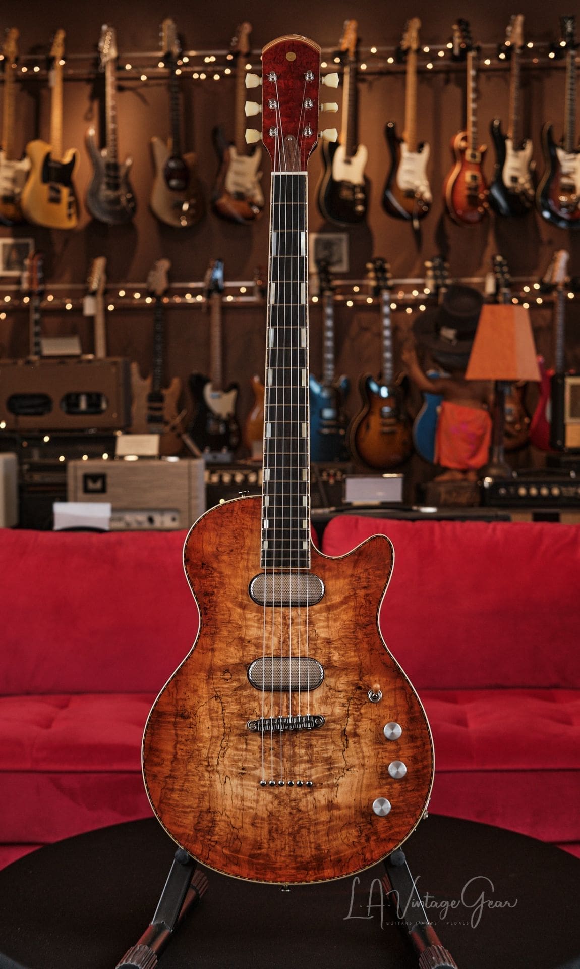 Versoul Henry Custom Electric Guitar #0524 - with Visa Birch Burl Top, Namm Demo!