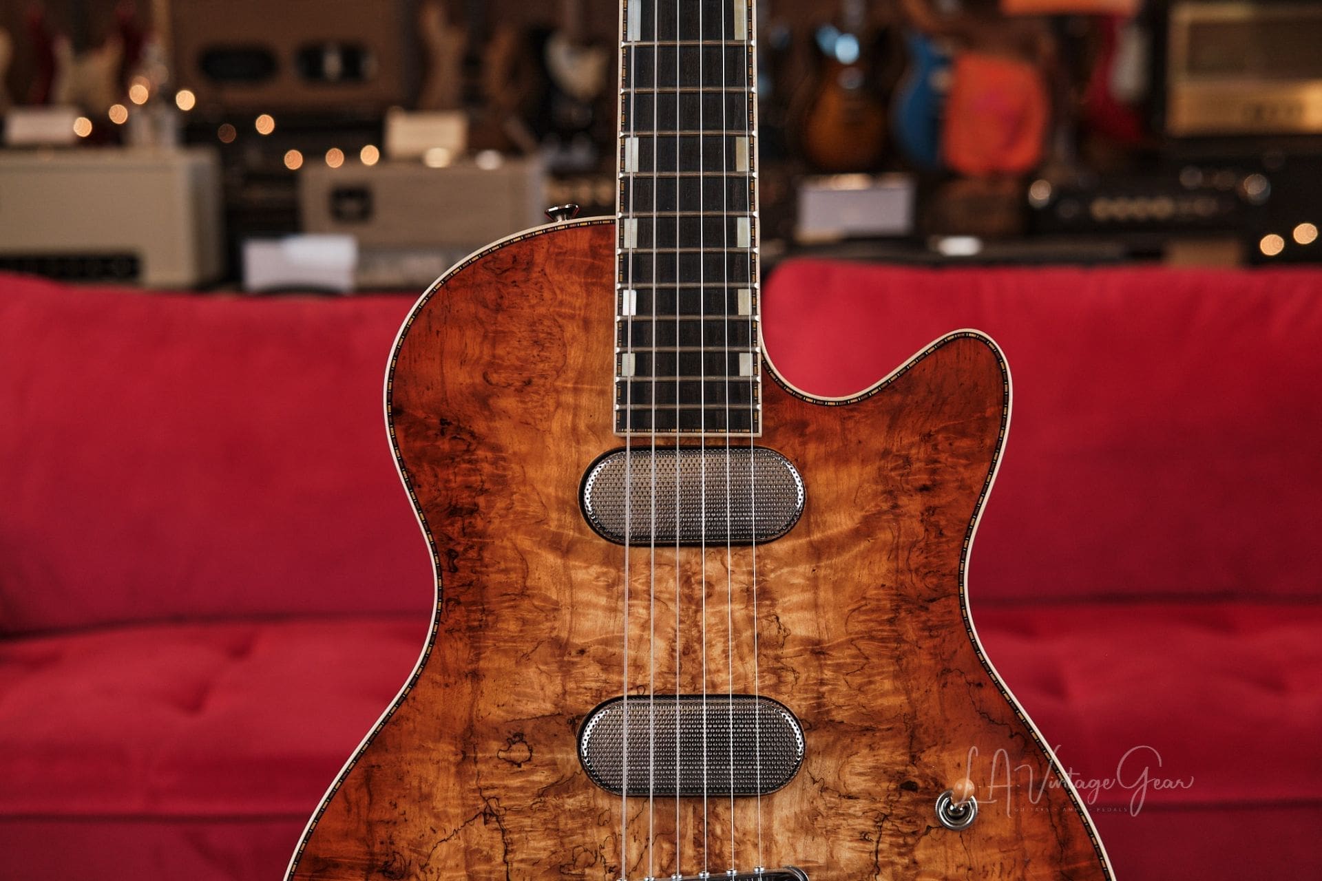 Versoul Henry Custom Electric Guitar #0524 - with Visa Birch Burl Top, Namm Demo! - Image 4
