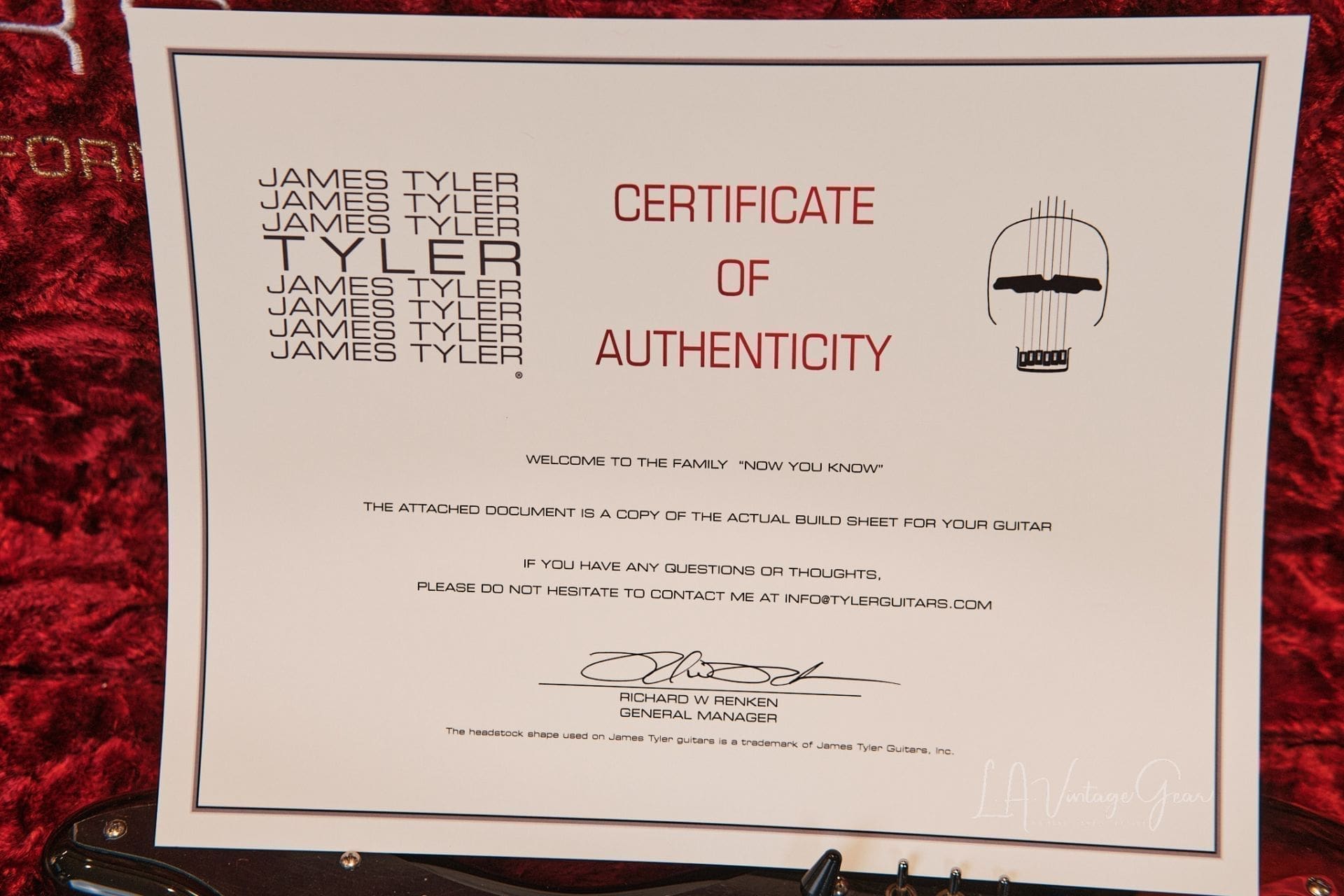 James Tyler 'Dann Huff Original Classic ' Electric Guitar - Two of Two We Have In Stock!! - Image 12