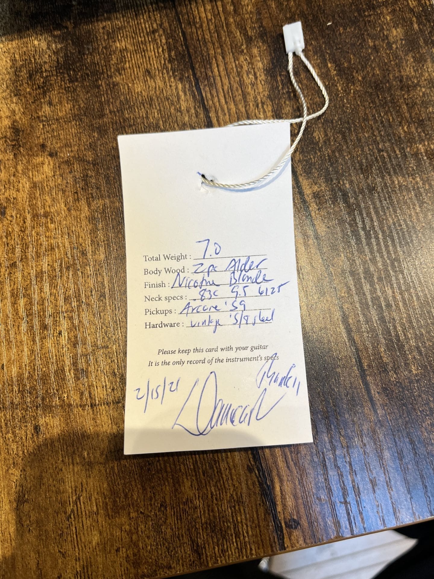 Danocaster Single Cut Whiteguard Electric Guitar - With Ron Ellis Pickups! - Image 4