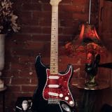 Mario Martin “Model S” Electric Guitar – Relic’d Black Finish & Rocketfire Pickups!