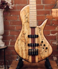 Alternative view of Benavente Single Cut Electric Bass - Beautiful Spalted Maple Top!