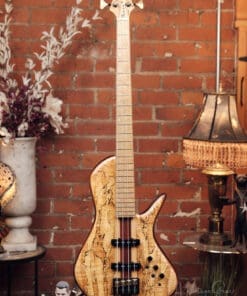 Benavente Single Cut Electric Bass - Beautiful Spalted Maple Top!