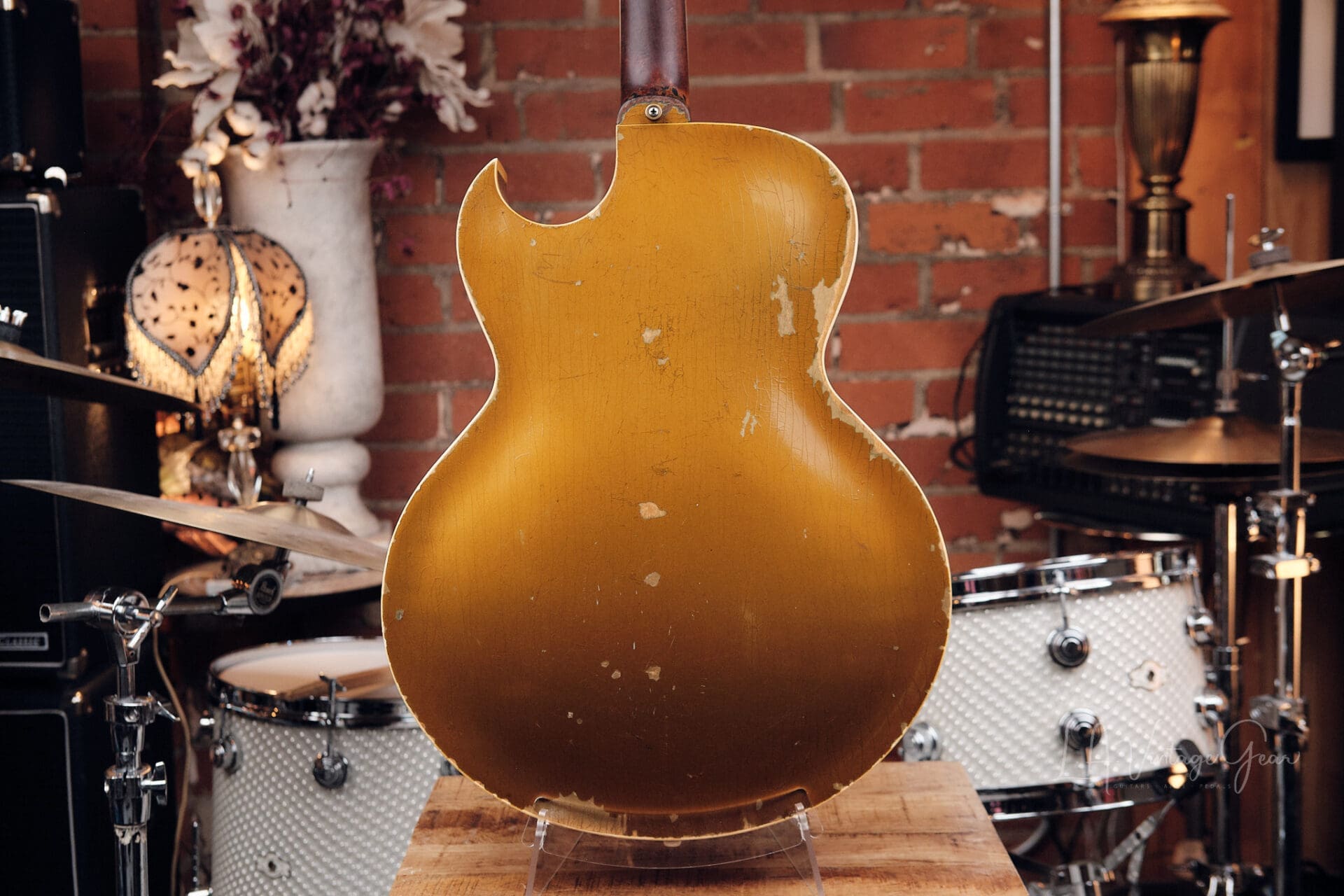 1954 Gibson ES-295 Gold Hollowbody - Original P-90s, Lifton Case, 6 lbs. 7 oz! - Image 15