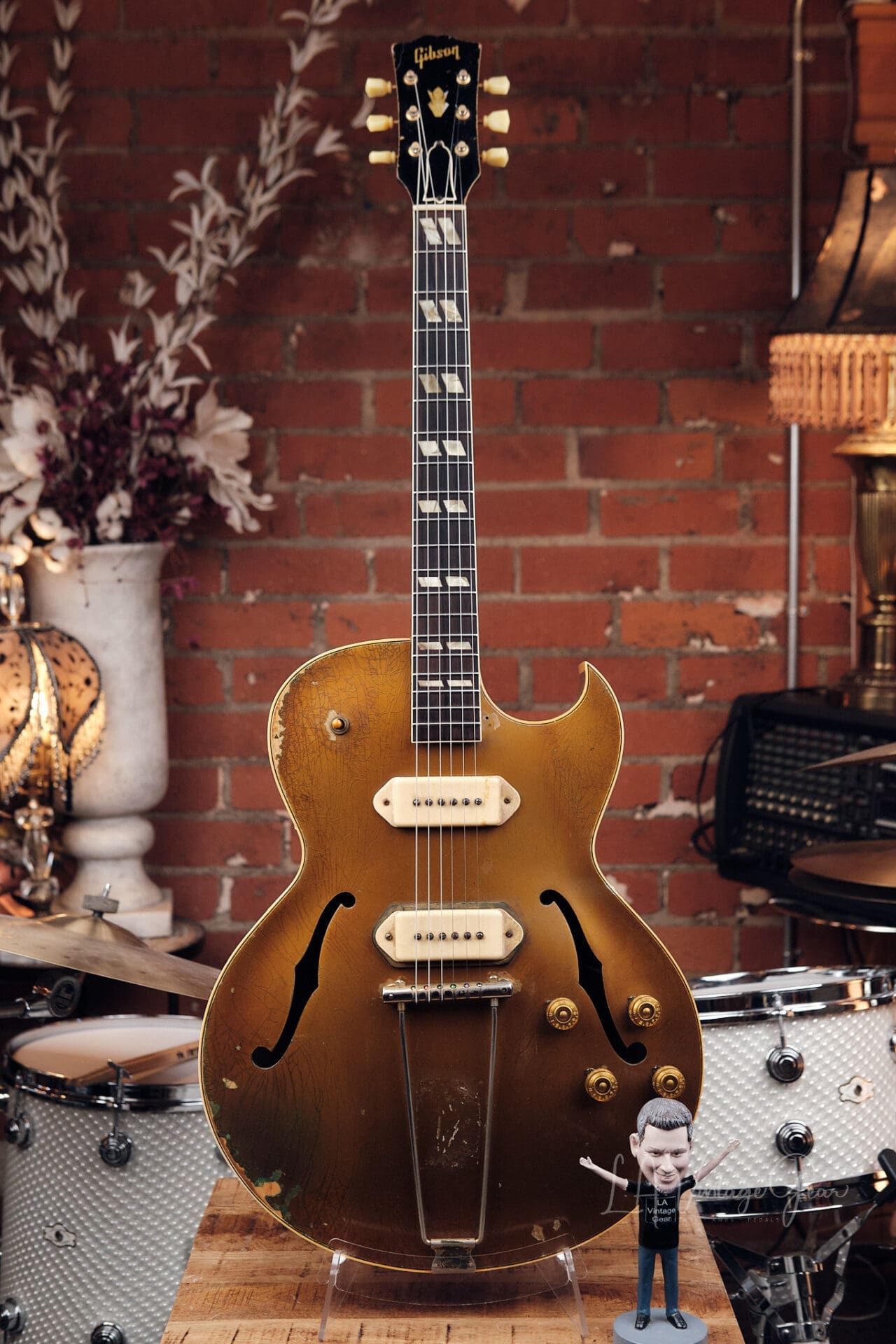 1954 Gibson ES-295 Gold Hollowbody - Original P-90s, Lifton Case, 6 lbs. 7 oz!