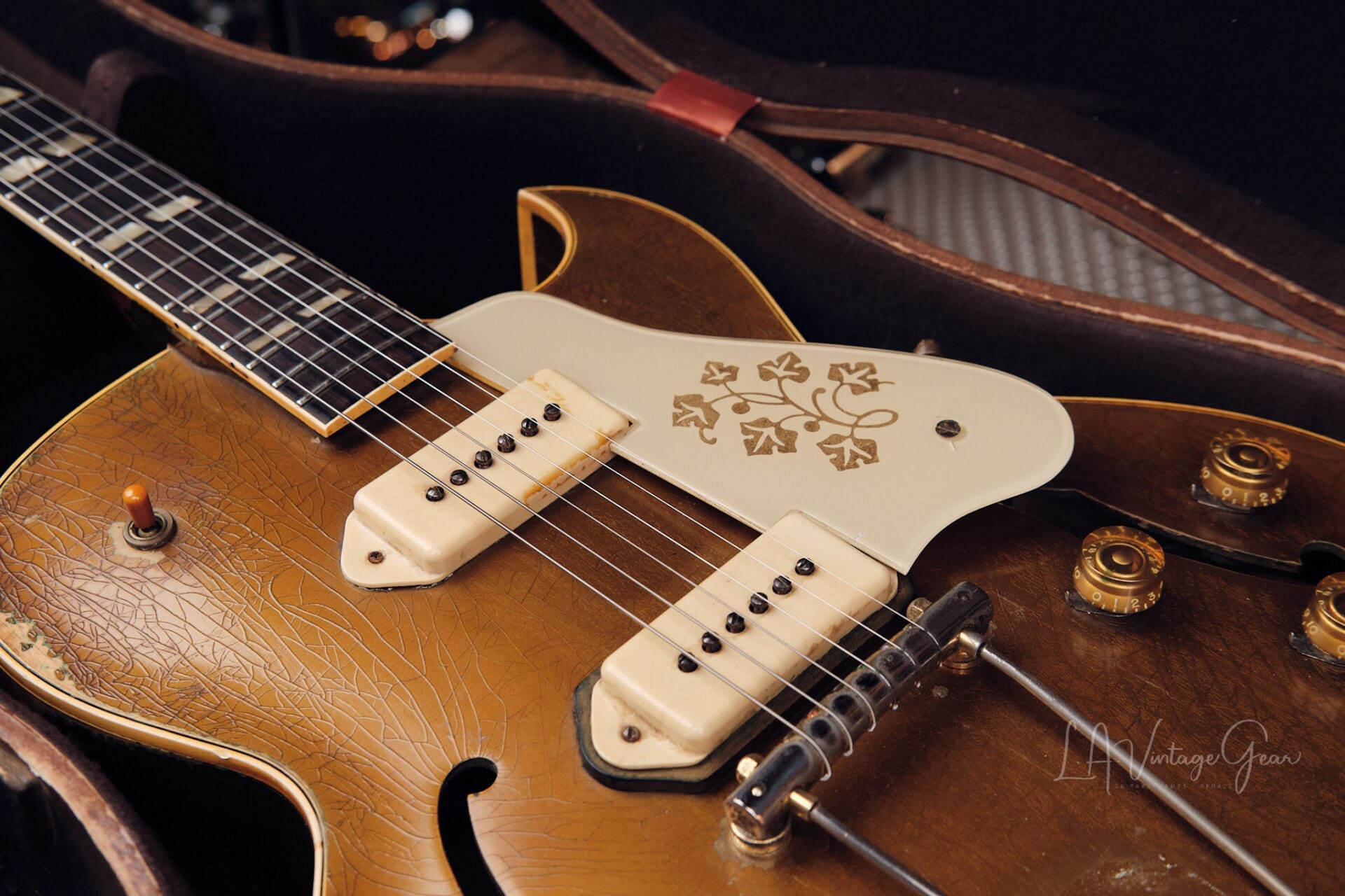 1954 Gibson ES-295 Gold Hollowbody - Original P-90s, Lifton Case, 6 lbs. 7 oz! - Image 5