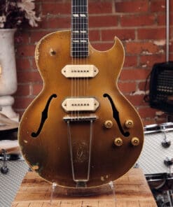 Alternative view of 1954 Gibson ES-295 Gold Hollowbody - Original P-90s, Lifton Case, 6 lbs. 7 oz!