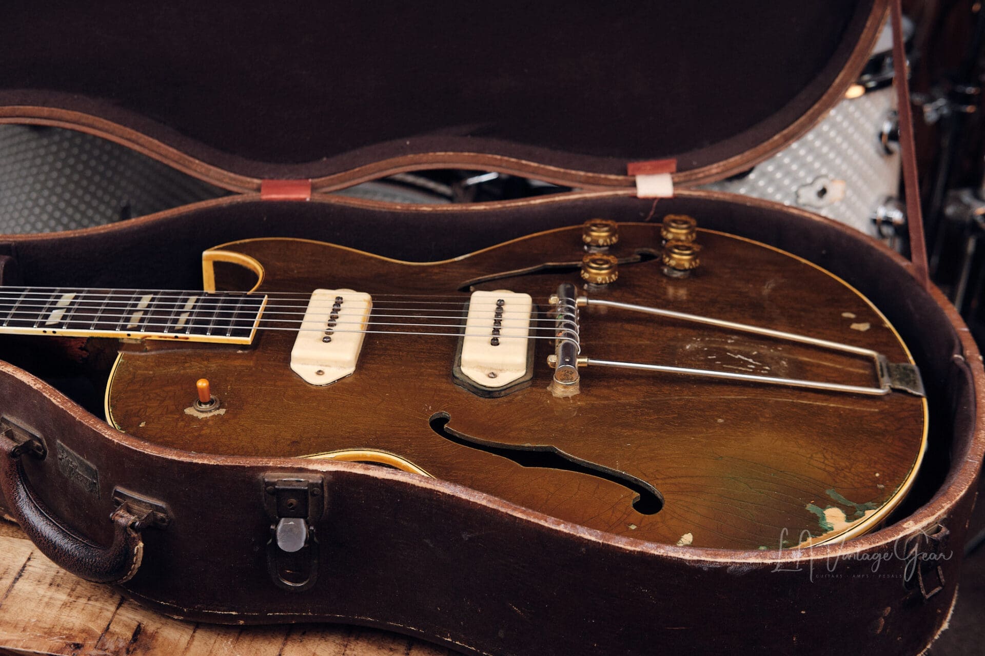 1954 Gibson ES-295 Gold Hollowbody - Original P-90s, Lifton Case, 6 lbs. 7 oz! - Image 23