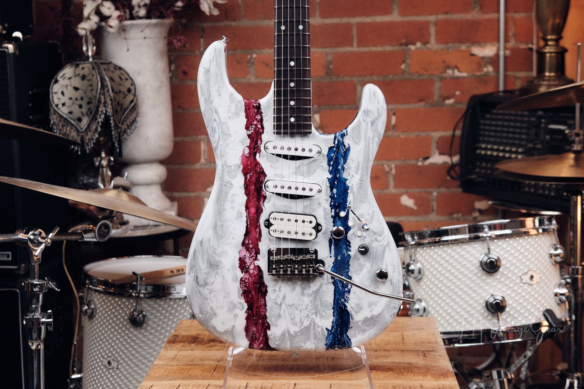James Tyler USA 250 Studio Elite HDX Electric Guitar - #10 of 25! Red White and Blue Shmear! - Image 2