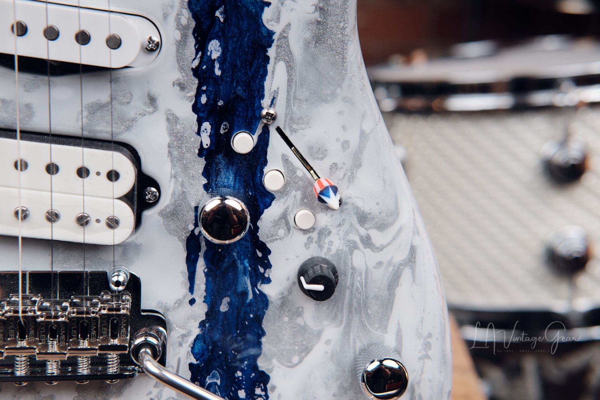 James Tyler USA 250 Studio Elite HDX Electric Guitar - #10 of 25! Red White and Blue Shmear! - Image 5