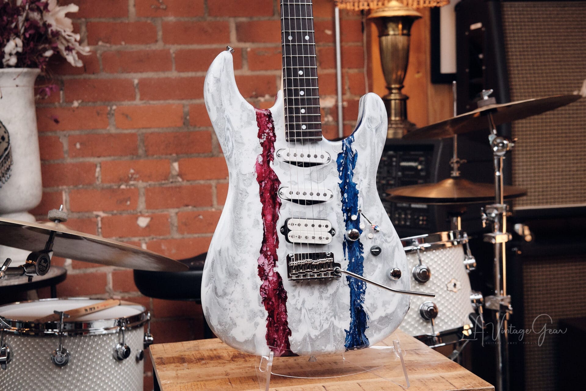 James Tyler USA 250 Studio Elite HDX Electric Guitar - #10 of 25! Red White and Blue Shmear! - Image 3