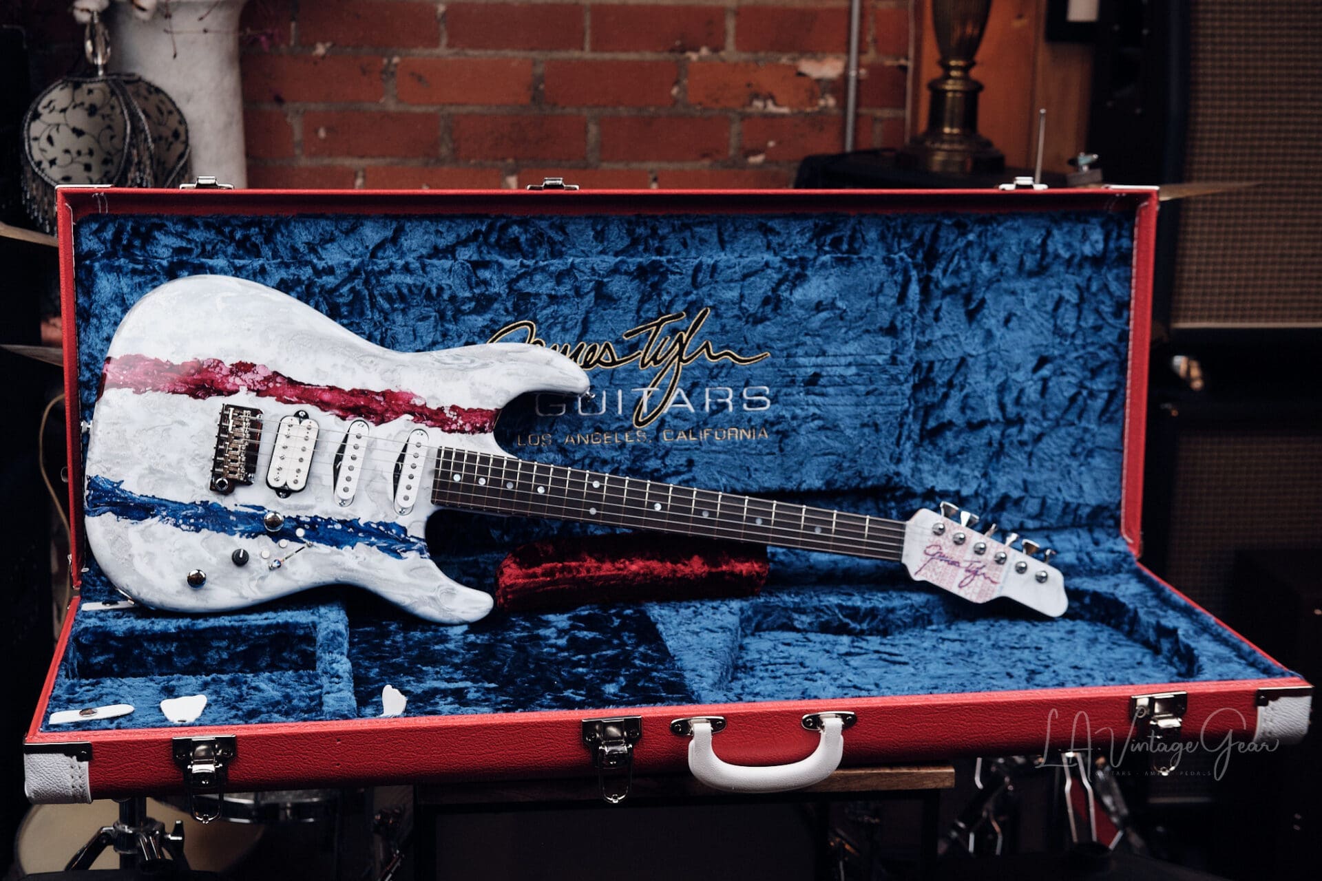 James Tyler USA 250 Studio Elite HDX Electric Guitar - #10 of 25! Red White and Blue Shmear! - Image 11